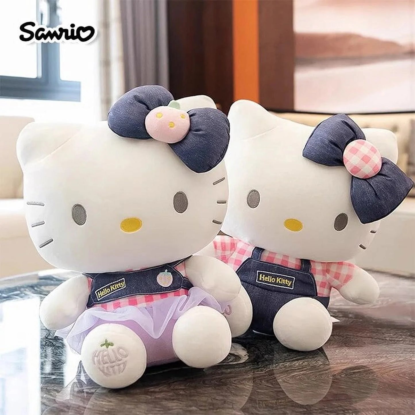 Sanrio Hello Kitty Anime Cartoon Cute Stuffed Toys Plushier Soft Pillow Birthday Gifts for Girls Kawaii Pendant Plush Dolls