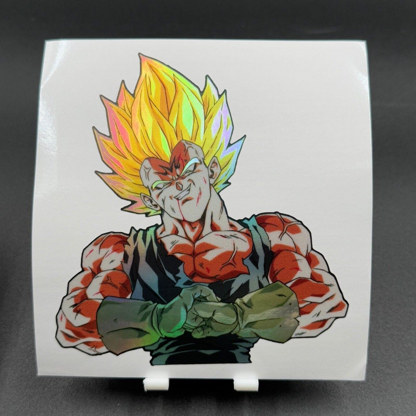 Dragon Ball Vegeta Majin Holographic Sticker