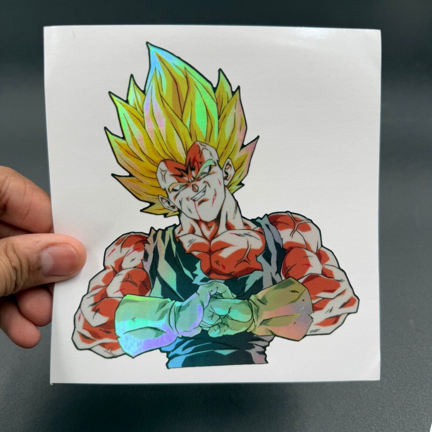 Dragon Ball Vegeta Majin Holographic Sticker