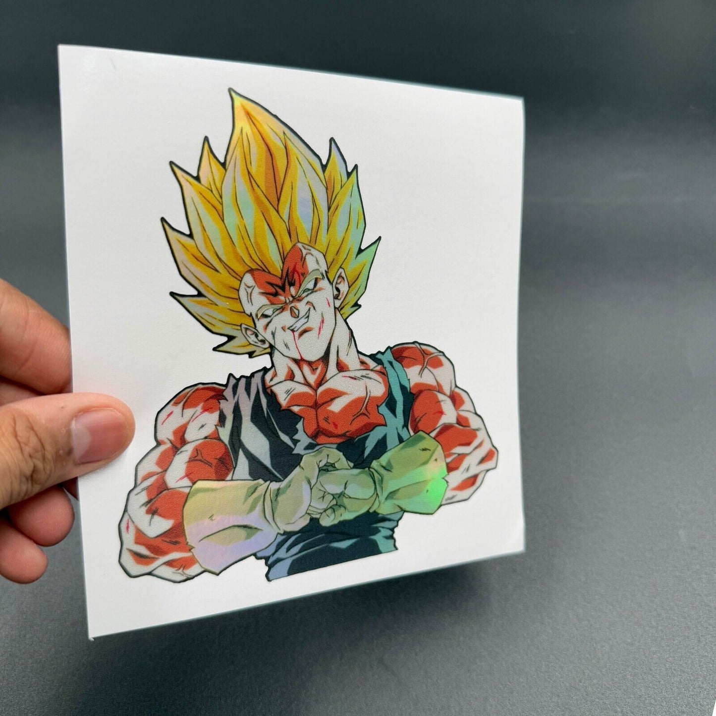 Dragon Ball Vegeta Majin Holographic Sticker