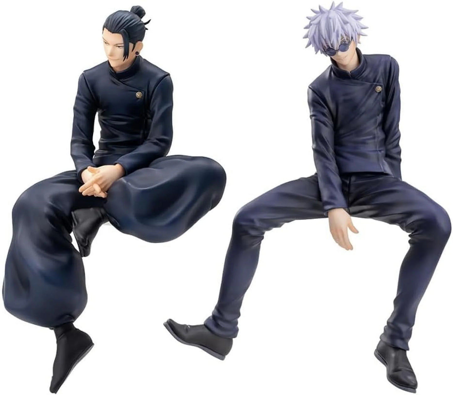 Jujutsu Kaisen Figure, 5.6" Sitting Gojo Satoru & Geto Suguru Anime Figures PVC Model Statue, Jujutsu Kaisen Collectible Figures, JJK Figure Toys Desktop Home Decor Birthday Gifts for Fans Kids