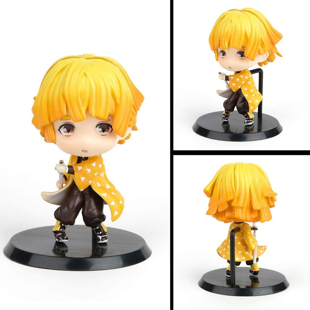 Demon Slayer Figures GK Agatsuma Zenitsu Figure Statues Figurine Collection Birthday Gifts Kimetsu No Yaiba PVC 2.8 Inch