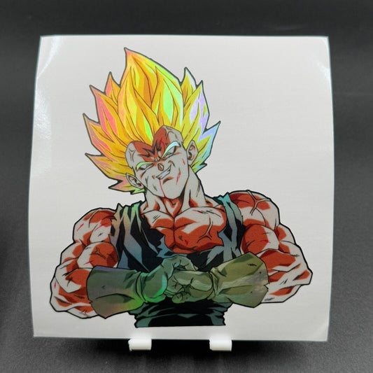 Dragon Ball Vegeta Majin Holographic Sticker