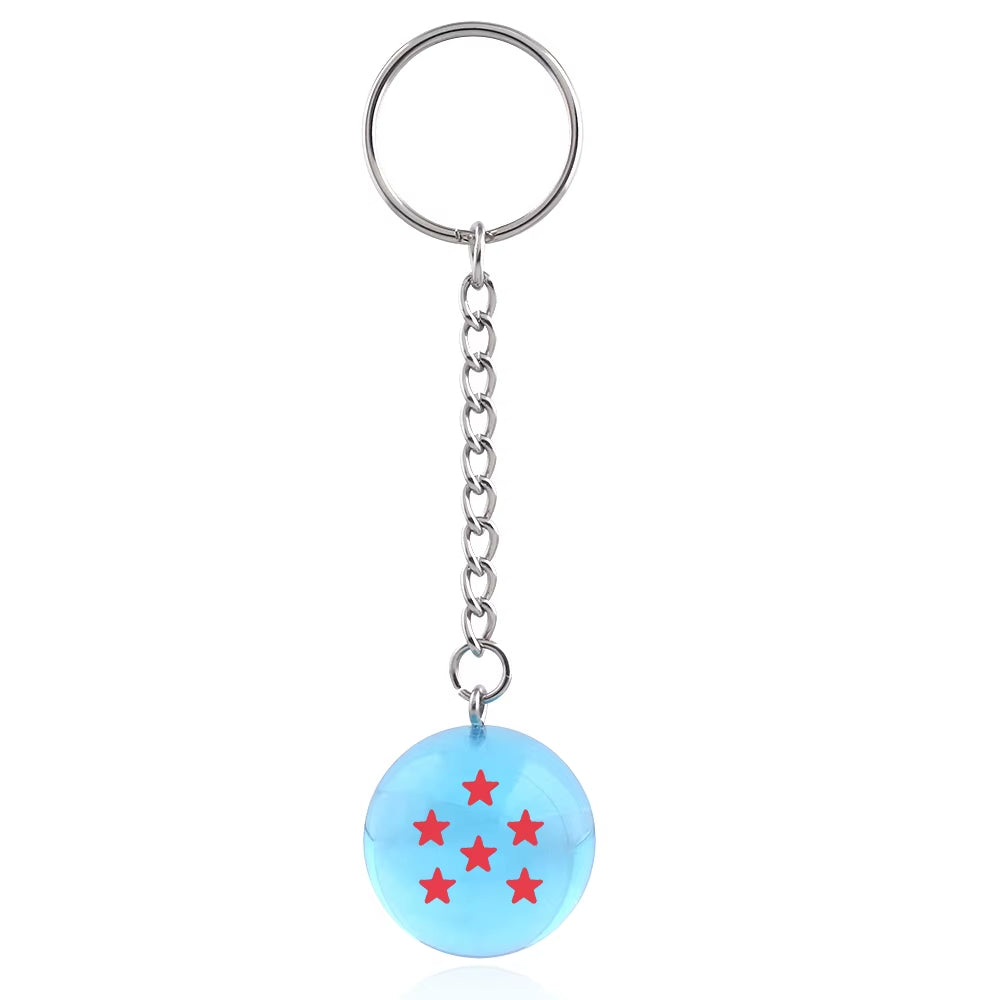 Japanese Cartoons Z 7 Stars Balls Keychain Figures Toys Key Chain Pendant Car Keyring Gifts Accessories