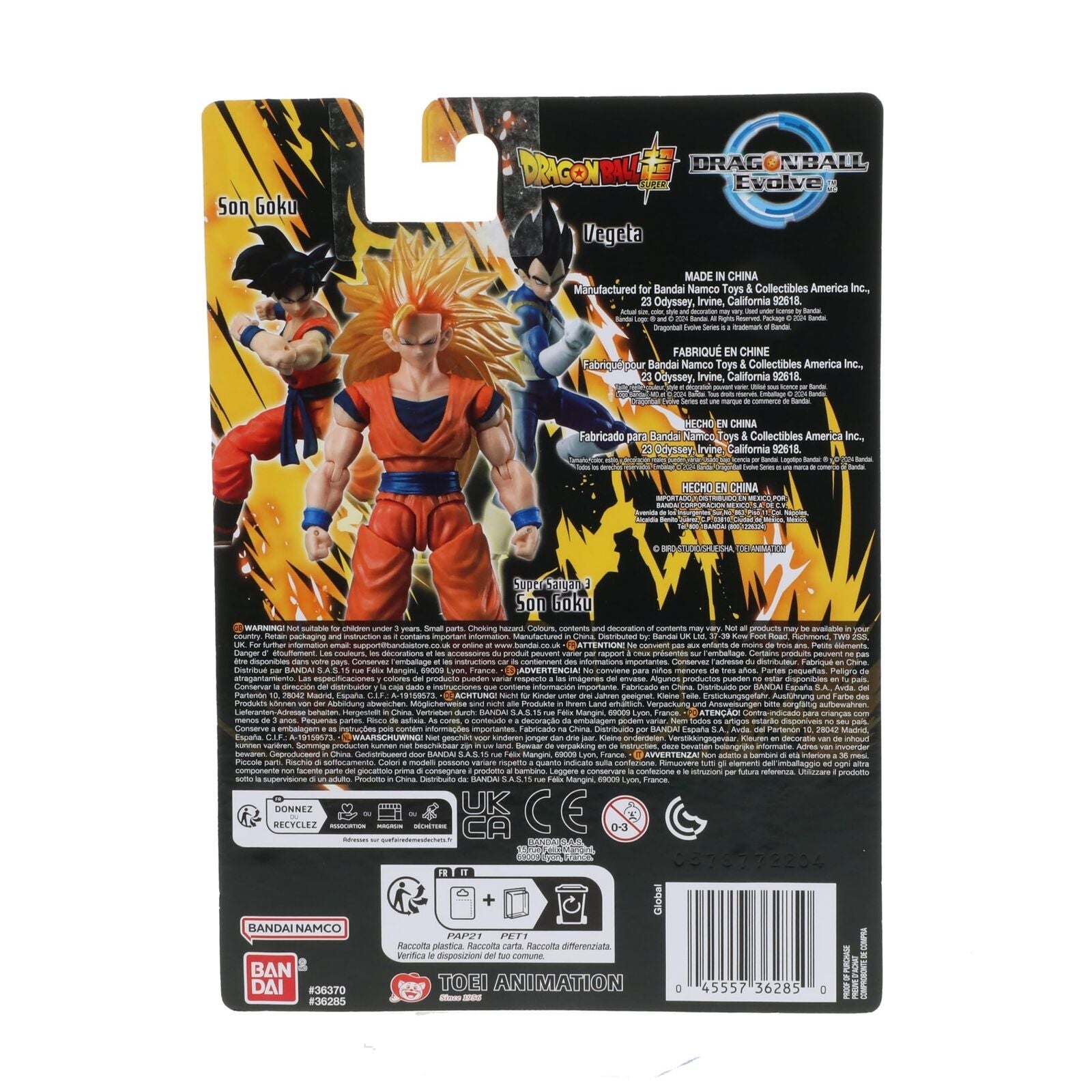 Bandai - Dragon Ball Super - Evolve - 5" Super Saiyan 3 Son Goku Action Figure