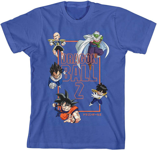 Youth Boys Dragon Ball Z Anime Cartoon Blue Graphic Tee Shirt
